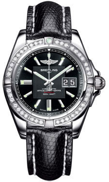 Breitling - Galactic 41 Stainless Steel - Diamond Bezel - Lizard