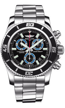 希少モデル★正規品本物★ブライトリングBREITLING★Superocean ChronographスーパーオーシャンM2000★ブルーダイヤル★46mm★付属品完備 Breitling - Superocean Chronograph M2000 Stainless Steel Bracelet