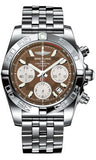 Breitling,Breitling - Chronomat 41 Steel Polished Bezel - Pilot Bracelet - Watch Brands Direct