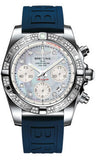 Breitling,Breitling - Chronomat 41 Steel Diamond Bezel - Diver Pro III Strap - Watch Brands Direct