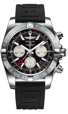 Breitling Chronomat 44 GMT Stainless Steel on Rubber Strap
