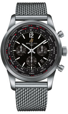 Breitling,Breitling - Transocean Unitime Pilot Satin Steel - Bracelet - Watch Brands Direct