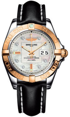 Breitling - Galactic 41 Steel-Rose Gold - Leather Strap