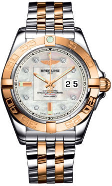 Breitling,Breitling - Galactic 41 Steel-Rose Gold - Pilot Bracelet - Watch Brands Direct