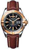 Breitling,Breitling - Galactic 41 Steel-Rose Gold - Sahara Strap - Watch Brands Direct