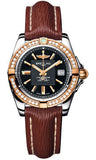 Breitling,Breitling - Galactic 32 Steel-Rose Gold - Diamond Bezel - Sahara Strap - Watch Brands Direct