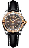 Breitling,Breitling - Galactic 32 Steel-Rose Gold - Diamond Bezel - Leather Strap - Watch Brands Direct