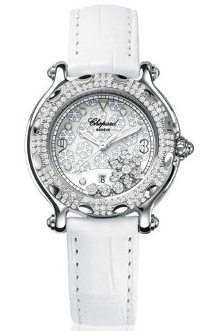 Chopard - Happy Sport Snowflakes - Stainless Steel and White Gold with Diamonds - Watch Brands Direct