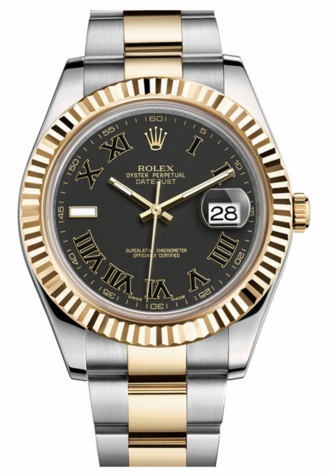 Rolex Datejust II 41mm Steel and Yellow Gold Fluted Bezel 116333