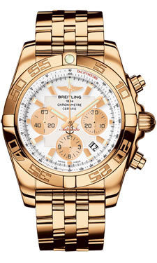 Breitling Chronomat 44 Rose Gold Polished Bezel Pilot Bracelet