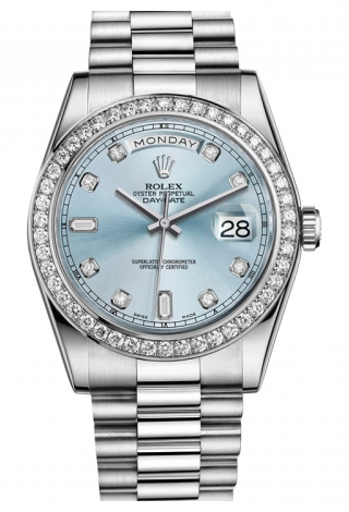 Rolex Day Date President Platinum Diamond Bezel President