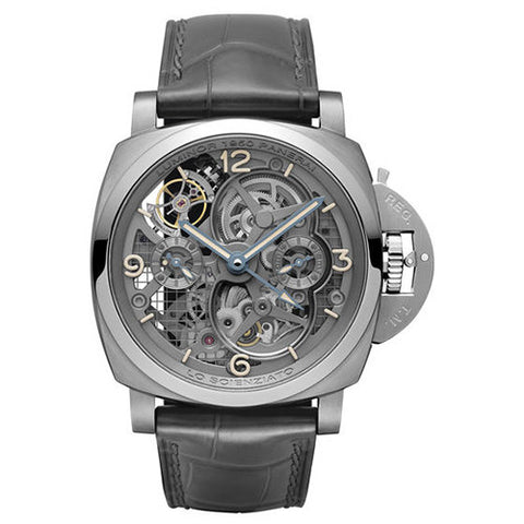 Panerai - Lo Scienziato - Luminor 1950 Tourbillon GMT Titanio - Watch Brands Direct