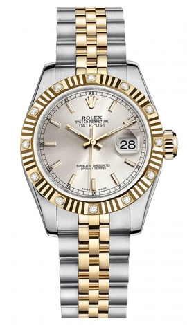 Rolex - Datejust Lady 26 - Steel and Yellow Gold - 12 Diamond Bezel – Watch Brands Direct Luxury Watches at the Largest Discounts