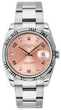 Rolex,Rolex - Date 34mm Fluted Bezel - Oyster Bracelet - Watch Brands Direct