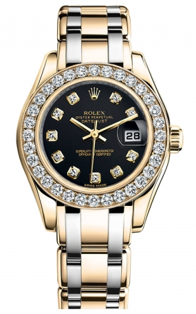 Rolex Datejust Pearlmaster Lady Tridor 32 Diamond Bezel Watch Brands Direct Luxury Watches at the Largest Discounts