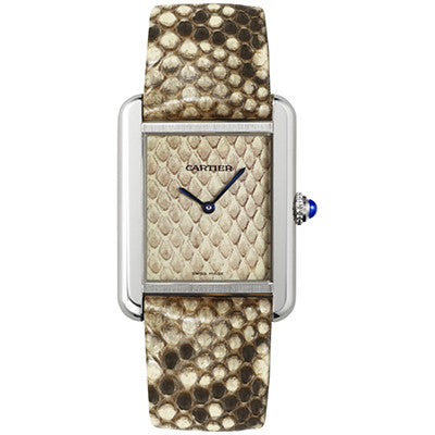 Cartier,Cartier - Tank Solo - Python Pattern - Stainless Steel - Watch Brands Direct