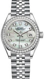 Rolex - Lady Datejust 28mm - Stainless Steel and White Gold - Diamond Bezel