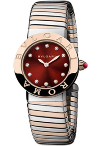 Bulgari - BVLGARI 26mm - Stainless Steel and Pink Gold - Tobogas Bracelet - Watch Brands Direct
 - 1