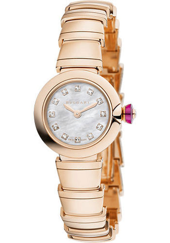 Bulgari - Piccola Lucea - 23mm - Pink Gold - Watch Brands Direct
