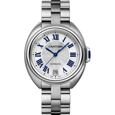 Cartier,Cartier - Cle de Cartier 35mm - Stainless Steel - Watch Brands Direct