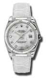 Rolex,Rolex - Datejust 36mm - White Gold - Leather - Watch Brands Direct