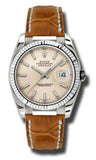 Rolex,Rolex - Datejust 36mm - White Gold - Leather - Watch Brands Direct