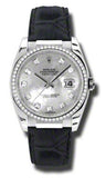 Rolex,Rolex - Datejust 36mm - White Gold - Leather - Watch Brands Direct