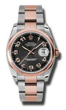 Rolex,Rolex - Datejust 36mm - Steel and Pink Gold - Domed Bezel - Watch Brands Direct