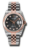 Rolex,Rolex - Datejust 36mm - Steel and Pink Gold - Domed Bezel - Watch Brands Direct