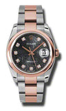 Rolex,Rolex - Datejust 36mm - Steel and Pink Gold - Domed Bezel - Watch Brands Direct