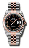 Rolex,Rolex - Datejust 36mm - Steel and Pink Gold - Domed Bezel - Watch Brands Direct