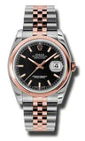 Rolex,Rolex - Datejust 36mm - Steel and Pink Gold - Domed Bezel - Watch Brands Direct