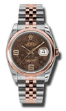 Rolex,Rolex - Datejust 36mm - Steel and Pink Gold - Domed Bezel - Watch Brands Direct