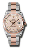 Rolex,Rolex - Datejust 36mm - Steel and Pink Gold - Domed Bezel - Watch Brands Direct