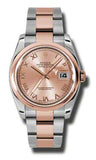 Rolex,Rolex - Datejust 36mm - Steel and Pink Gold - Domed Bezel - Watch Brands Direct