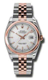 Rolex,Rolex - Datejust 36mm - Steel and Pink Gold - Domed Bezel - Watch Brands Direct