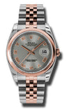 Rolex,Rolex - Datejust 36mm - Steel and Pink Gold - Domed Bezel - Watch Brands Direct