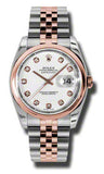 Rolex,Rolex - Datejust 36mm - Steel and Pink Gold - Domed Bezel - Watch Brands Direct