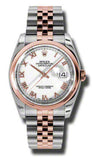 Rolex,Rolex - Datejust 36mm - Steel and Pink Gold - Domed Bezel - Watch Brands Direct