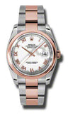 Rolex,Rolex - Datejust 36mm - Steel and Pink Gold - Domed Bezel - Watch Brands Direct