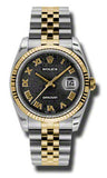 Rolex,Rolex - Datejust 36mm - Steel and Yellow Gold - Fluted Bezel - Watch Brands Direct