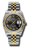 Rolex,Rolex - Datejust 36mm - Steel and Yellow Gold - Fluted Bezel - Watch Brands Direct