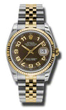 Rolex,Rolex - Datejust 36mm - Steel and Yellow Gold - Fluted Bezel - Watch Brands Direct