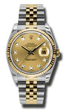 Rolex,Rolex - Datejust 36mm - Steel and Yellow Gold - Fluted Bezel - Watch Brands Direct