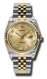 Rolex,Rolex - Datejust 36mm - Steel and Yellow Gold - Fluted Bezel - Watch Brands Direct