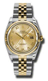 Rolex,Rolex - Datejust 36mm - Steel and Yellow Gold - Fluted Bezel - Watch Brands Direct