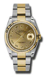 Rolex,Rolex - Datejust 36mm - Steel and Yellow Gold - Fluted Bezel - Watch Brands Direct