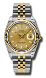 Rolex,Rolex - Datejust 36mm - Steel and Yellow Gold - Fluted Bezel - Watch Brands Direct