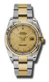 Rolex,Rolex - Datejust 36mm - Steel and Yellow Gold - Fluted Bezel - Watch Brands Direct