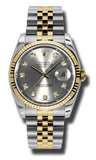 Rolex,Rolex - Datejust 36mm - Steel and Yellow Gold - Fluted Bezel - Watch Brands Direct